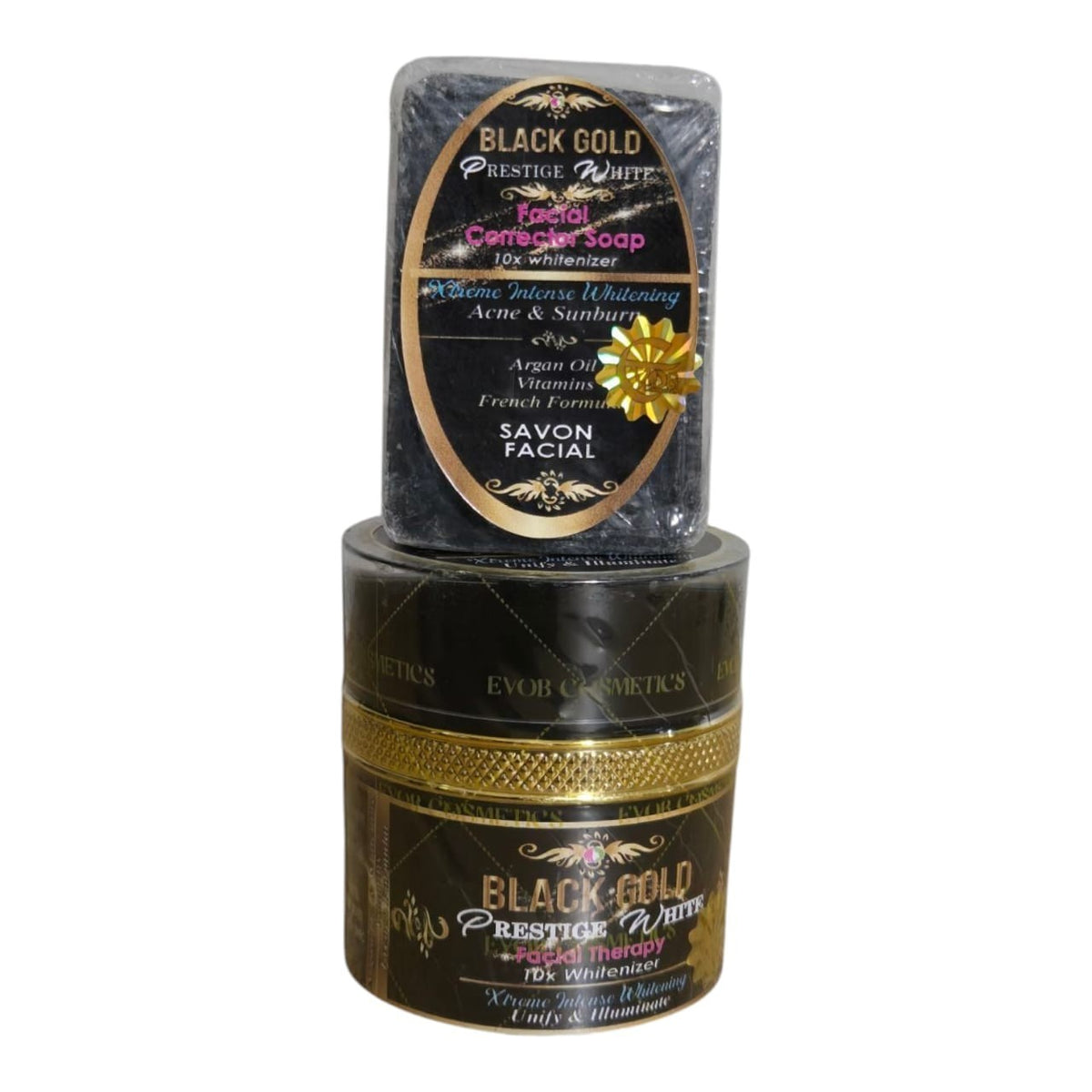 Black Gold Prestige White Facial Corrector Soap for Acne & Sun Burn Relief