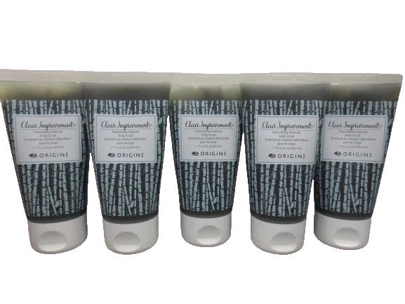 ORIGINS CLEAR IMPROVEMENT DETOXIFYING CHARCOAL BODY SCRUB 1.7 OZ 5PCS
