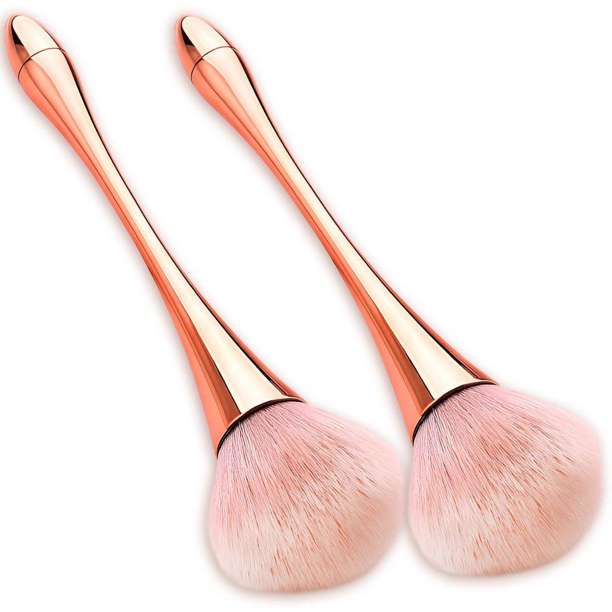 Large Mineral Powder Brush Set - 2-Piece Bronzer & Foundation Brushes