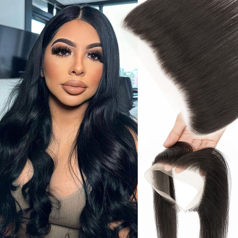 Full Lace Hair Topper with Wire for Women - Natural Human Hair Frontal