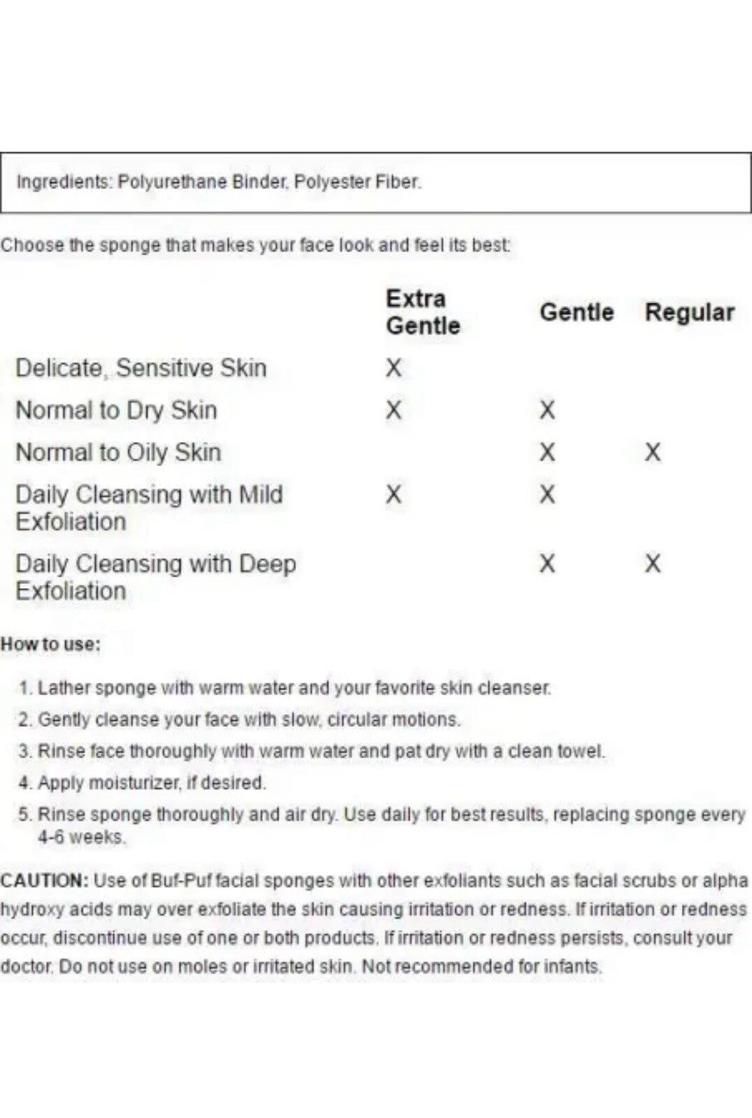 Buf-Puf Facial Sponge (Gentle) 1 Unit