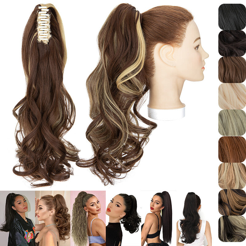 Thick Wavy Claw Clip Ponytail Hair Extension - Natural Look