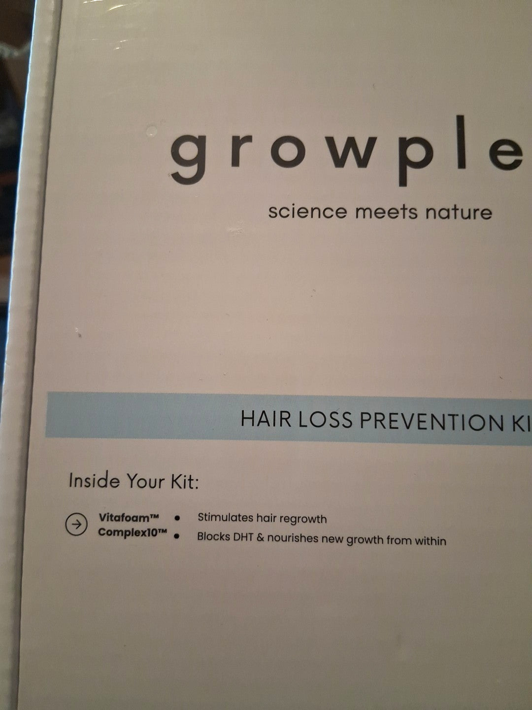 Growplex Hair Loss Prevention Kit New Sealed Package