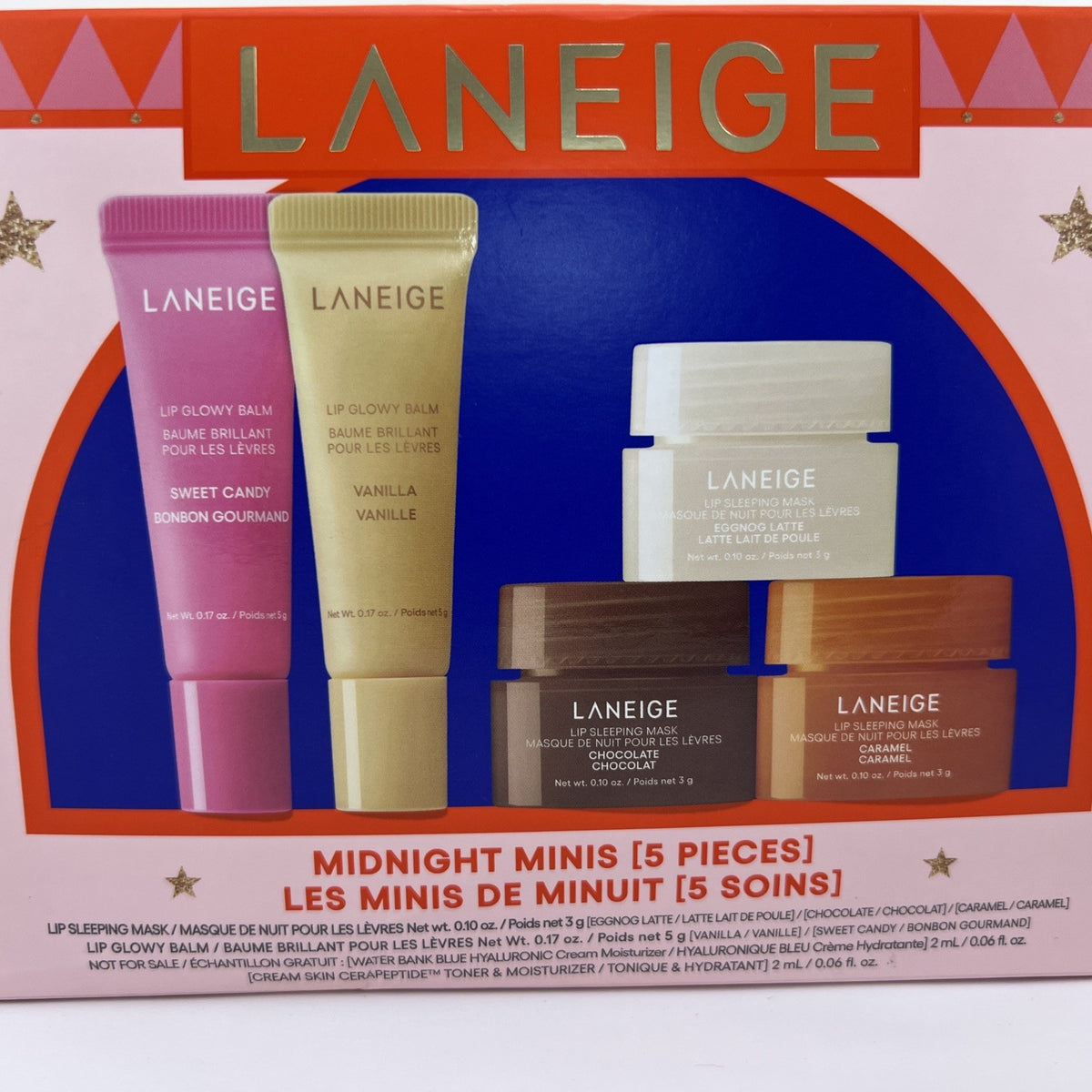 Laneige Midnight Minis Lip Sleeping Mask Gift Set - 5pc Lip Care Collection