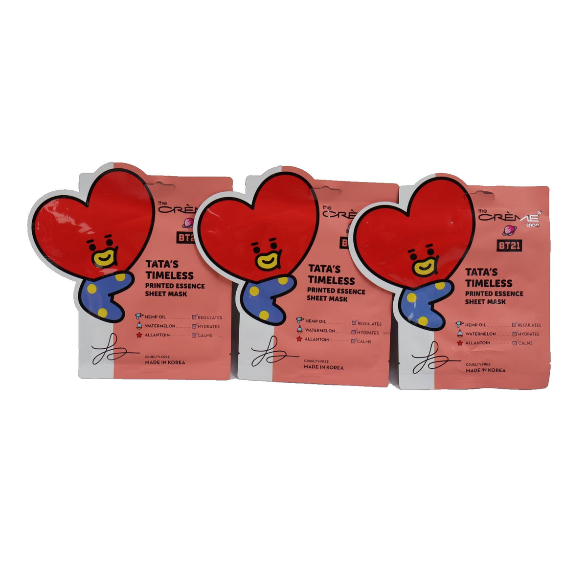 3 Pack Printed Essence Sheet Masks for Skin Care - The Creme Shop