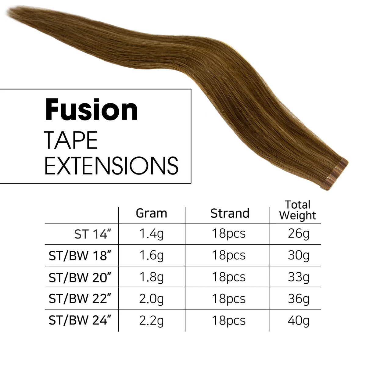 Remy Human Hair Extensions 18 Inch Sombre Tape-In Hair Extensions