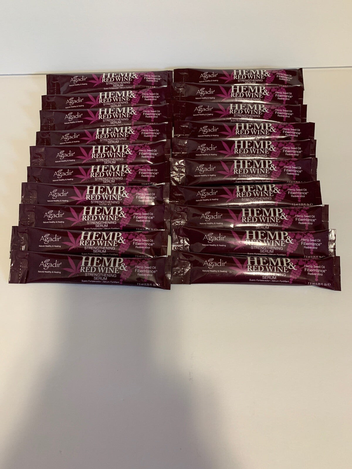 Travel Size Hemp & Red Wine Strengthening Serum Sample Packs - 20 pcs