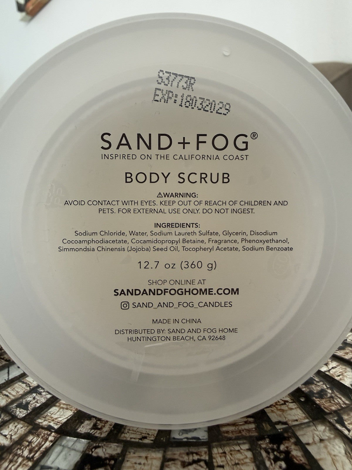 SAND + FOG Malibu Body Scrub Exfoliating 12.7 oz