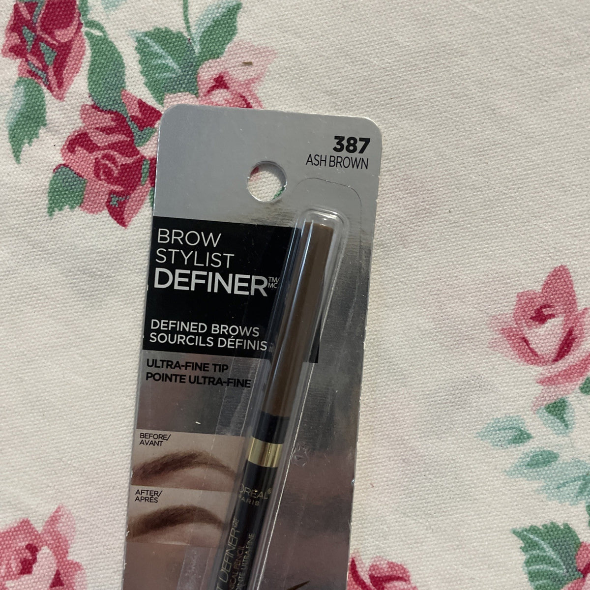 L'Oréal Brow Stylist Definer #387 Ash Brown Ultra-Fine Tip Eyebrow Pencil - Sealed