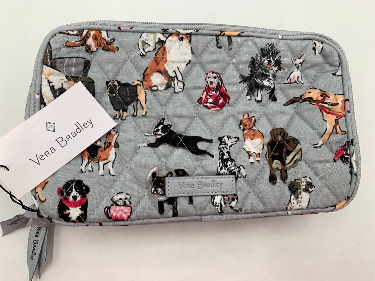 Small Makeup Case with Dog Show Print - Compact Travel Organizer