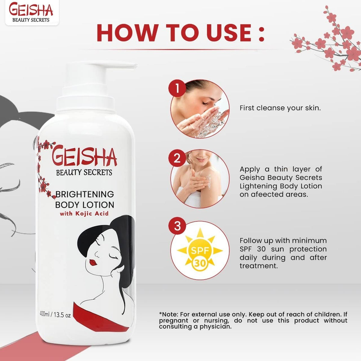 Kojic Acid Skin Brightening Body Lotion 13.5 oz - Even Tone & Scar Removal