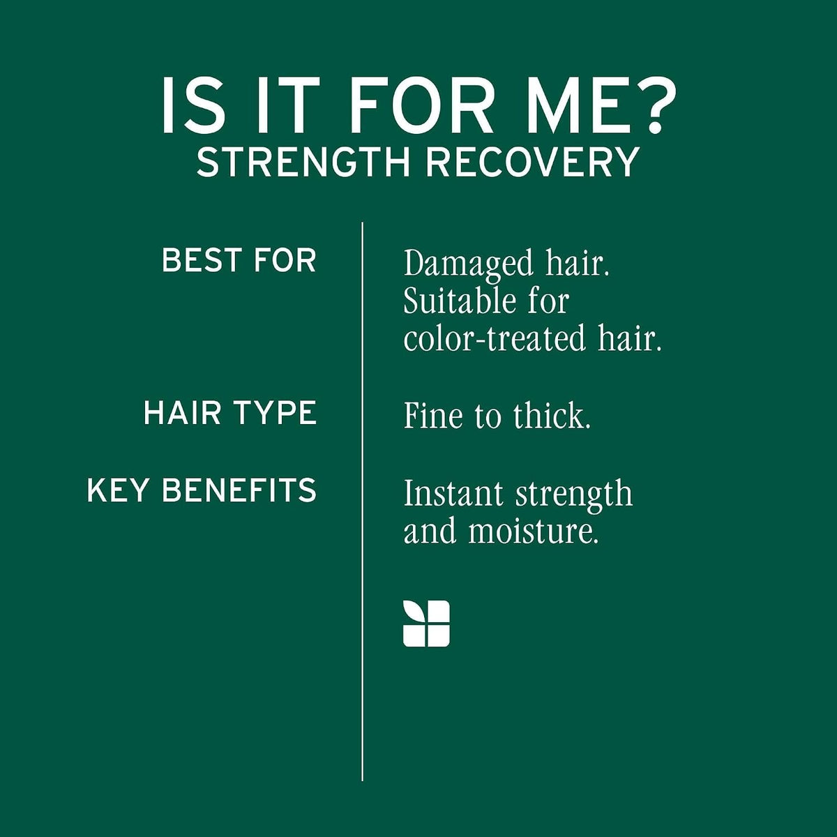 Hair Strengthening Conditioner for Damaged Hair - 1.7 Fl Oz