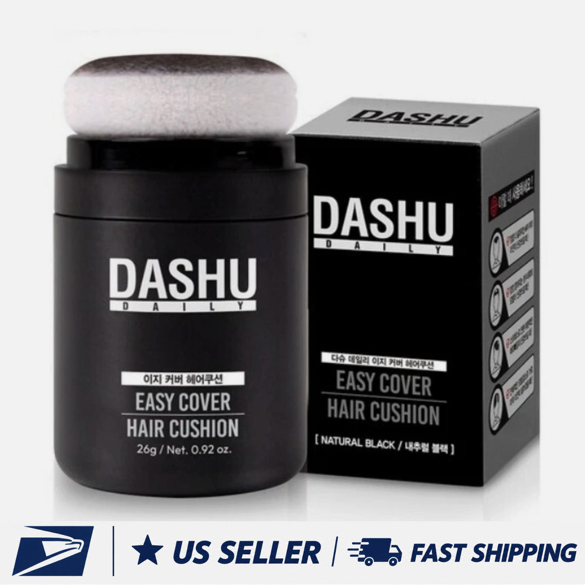Anti-Hair Loss Cushion Natural Black 26G - Fuller Coverage