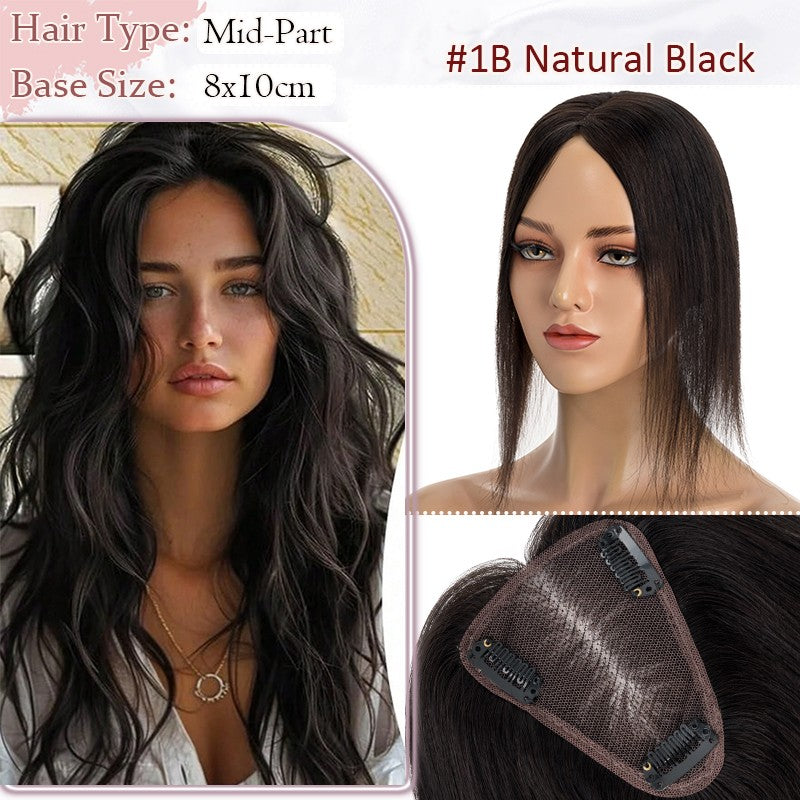 Women Clip-in Hairpiece for Hair Loss & Volume - 100% Remy Human Hair