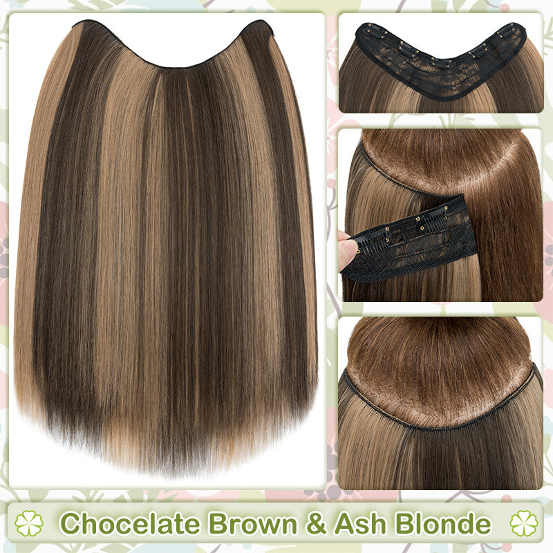 Thick Clip-In Hair Extensions - Real Human Hair Full Head 18 Inch Variety