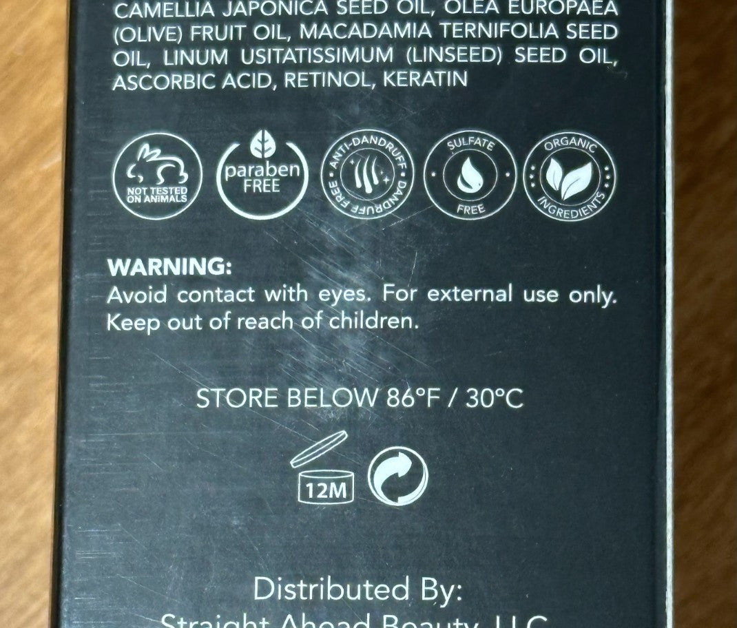 Argan Oil Hair Serum with Biotin & Keratin for Frizz Control - Hydrating Moroccan Hair Treatment