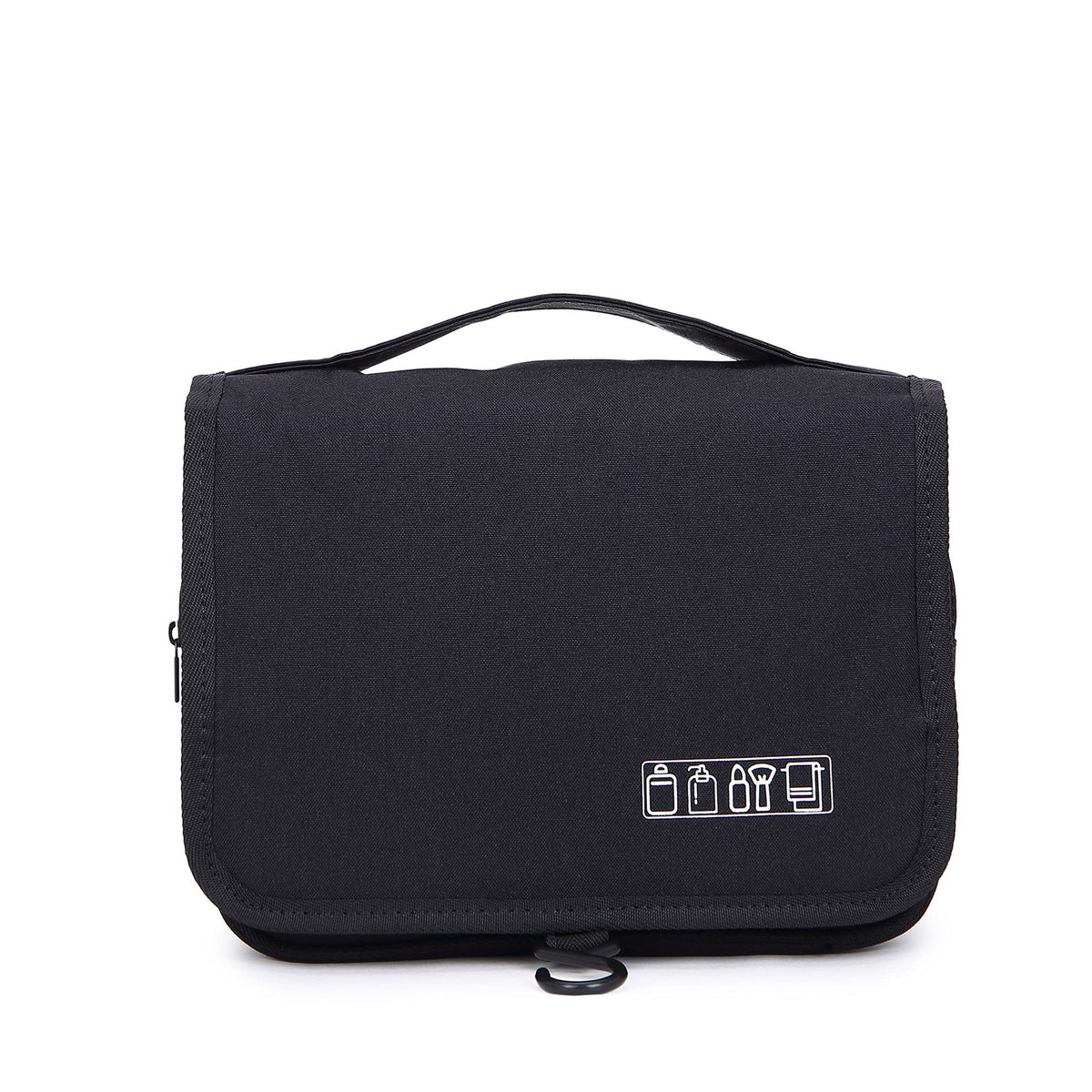 Water-Resistant Travel Toiletry Organizer Bag with Hanging Hook