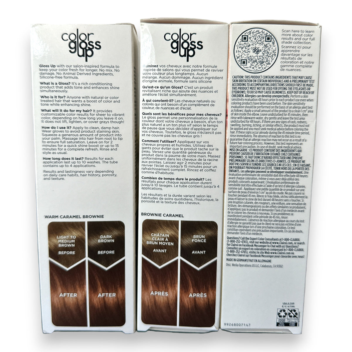 Clairol Color Gloss Up Instant Toning Gloss 4.3oz - Lot of 3