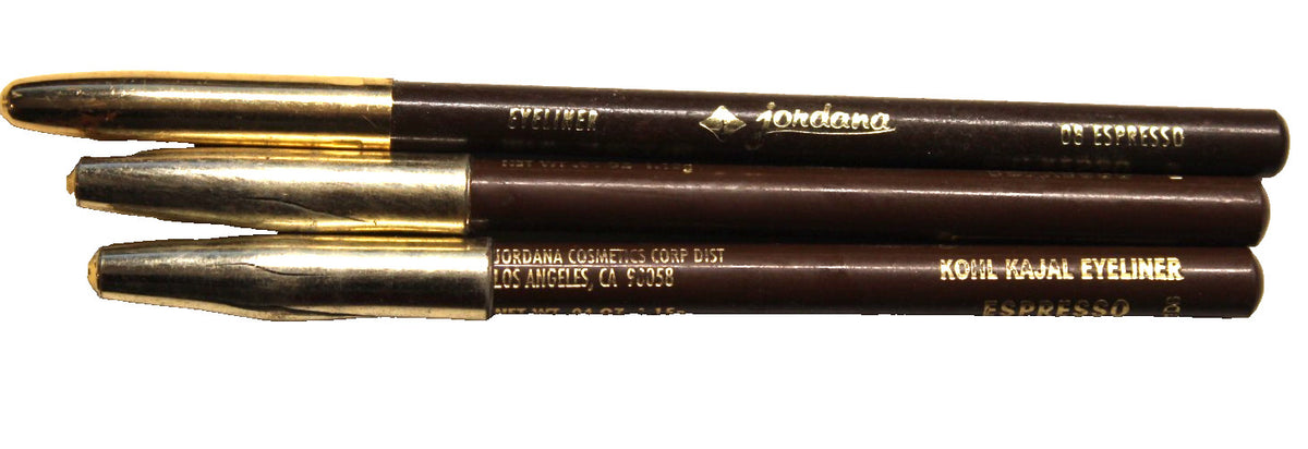 Kohl Kajal Eyeliner Pencil Pack of 3 - Espresso Black Makeup