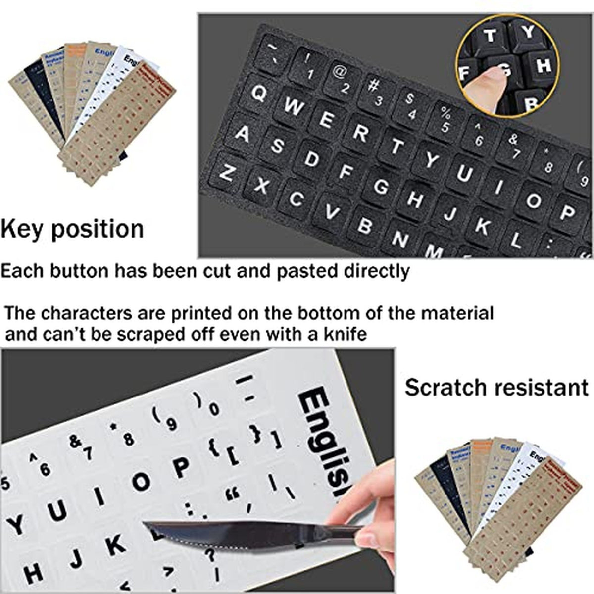 Farsi Keyboard Stickers 2 Pack - Persian Language Key Labels for Laptop & Desktop