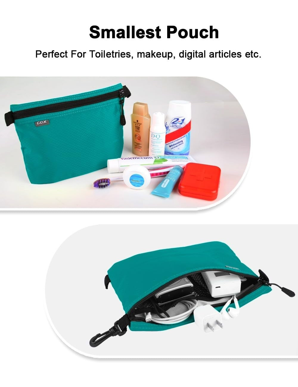 Travel Toiletry Bag Set - 3 Pcs Waterproof Organizer with Expandable Bottoms
