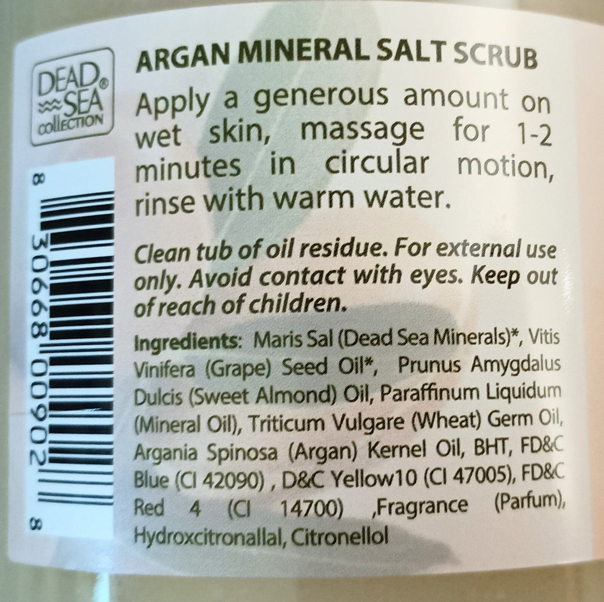 (2) Dead Sea Collection Argan Mineral Salt Scrub Hydrates Softens