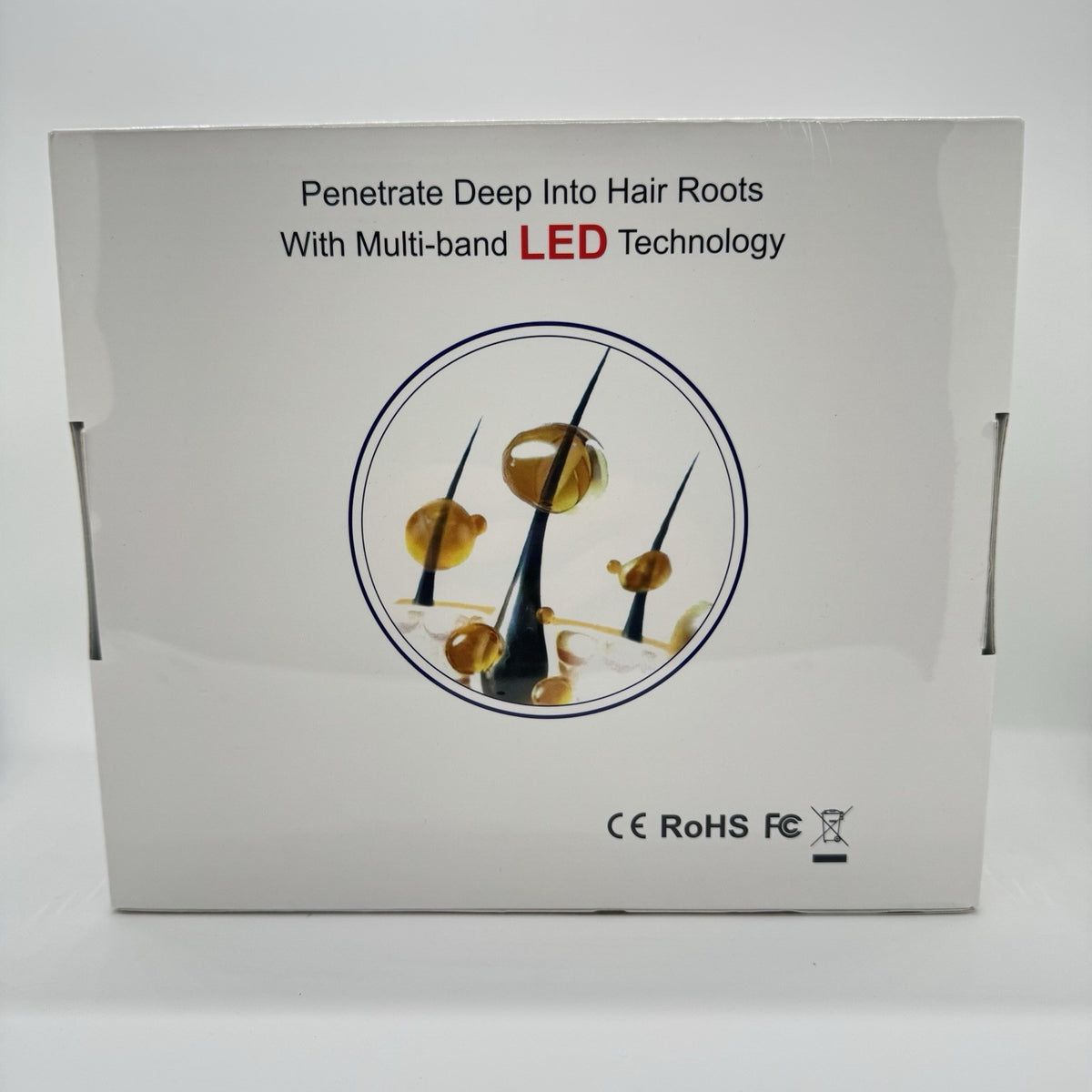 LED Hair Growth Light Therapy Hat - Red & Blue Light, Rechargeable