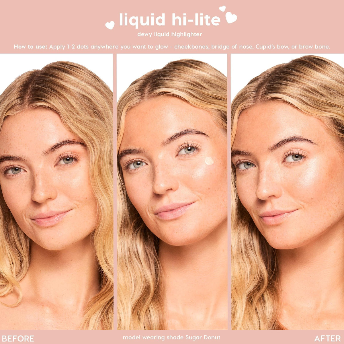 Pink Dewy Liquid Highlighter for Face Makeup - 0.38 Fl Oz