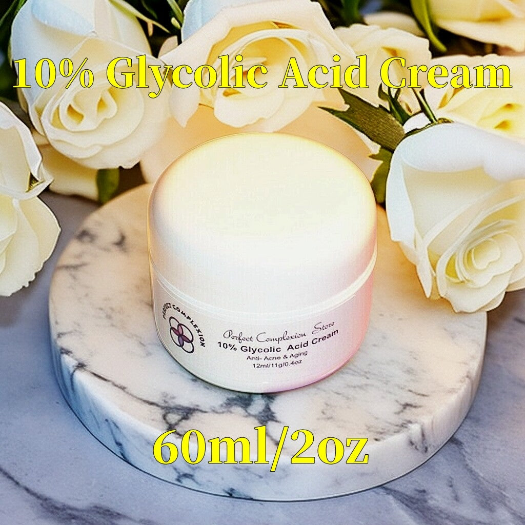 Glycolic Acid Face Cream for Acne and Scar Treatment - 10-70% Strength, 0.4oz
