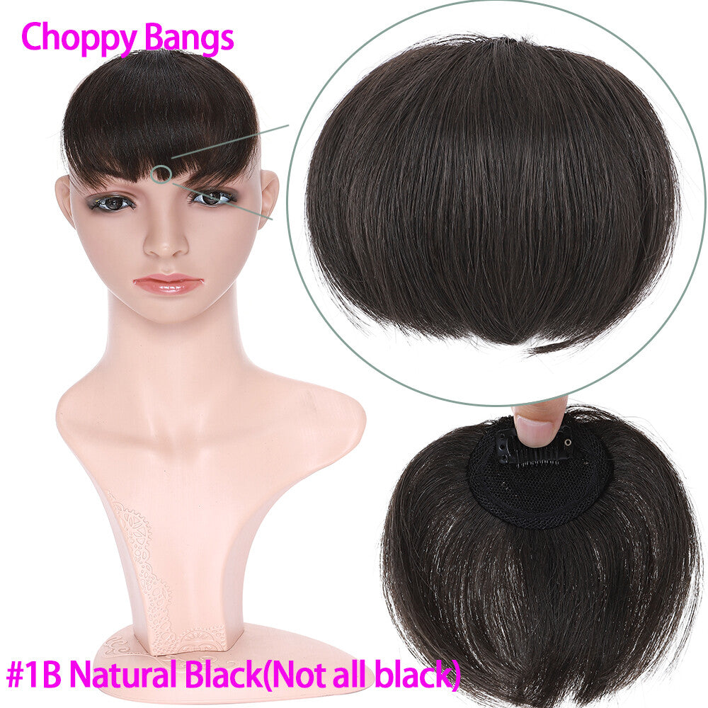 Clip-In Hair Fringes for Thick & Choppy Bangs - Remy Human Hair Extensions