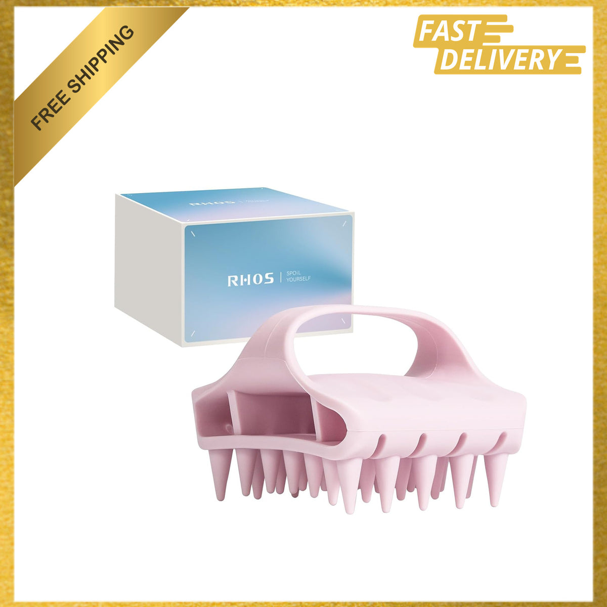 Silicone Scalp Massager & Shampoo Brush for Gentle Hair Cleansing & Dandruff Relief