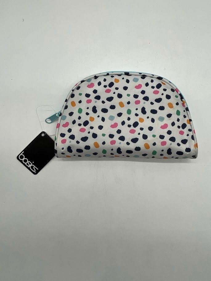 Women's Travel Cosmetic Bag with Multicolor Dot Print, 7-inch Toiletry Organizer