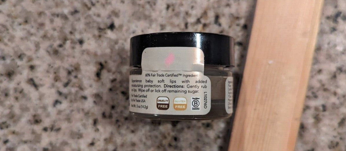 Lip Scrub Brown Sugar 0.5 oz Natural Lip Exfoliant Balm