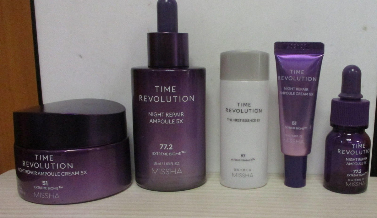 Night Repair Ampoule and Cream Gift Set - Anti-Aging Skincare for Radiance