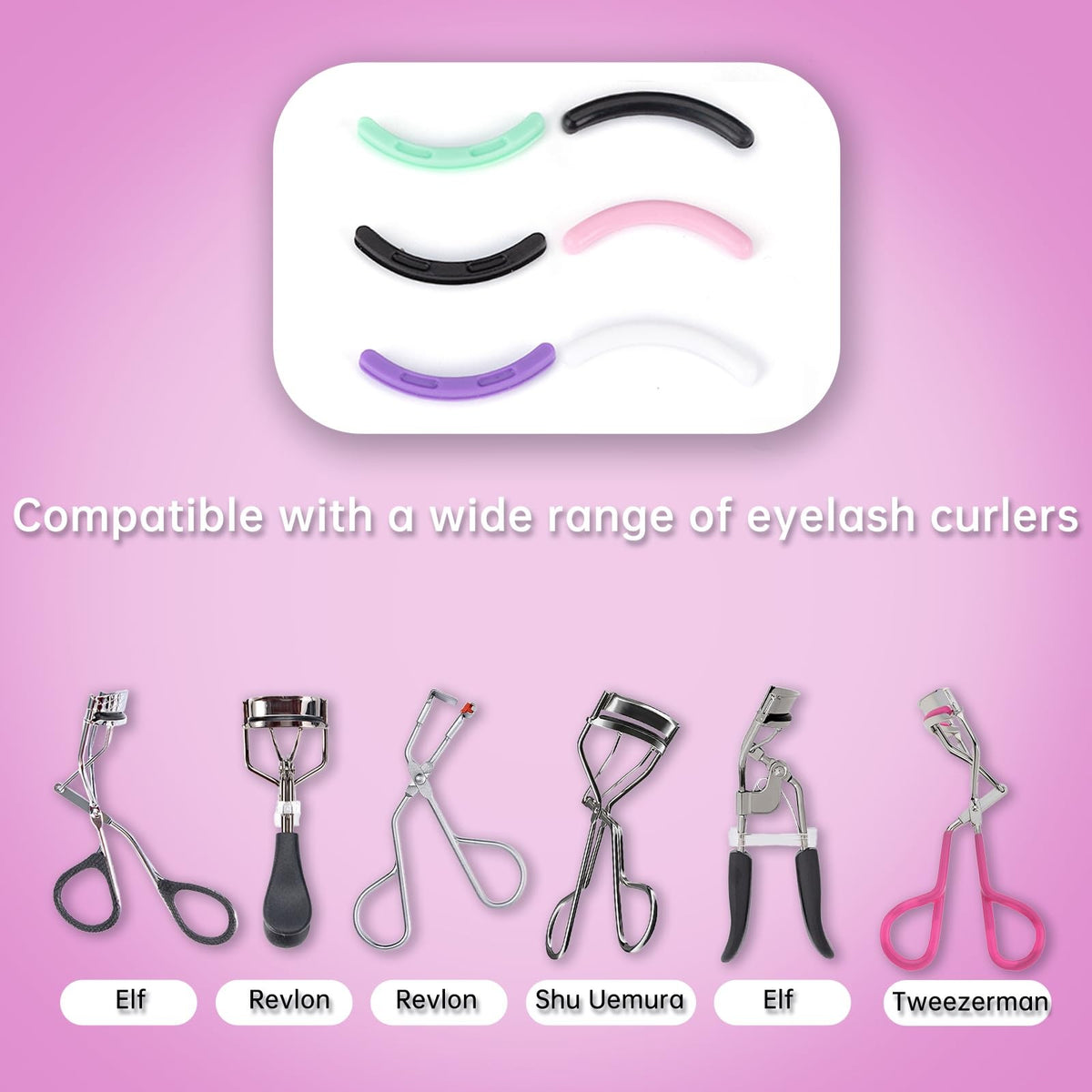 Eyelash Curler Refill Pads Silicone Compatible with e.l.f. 24 Pack