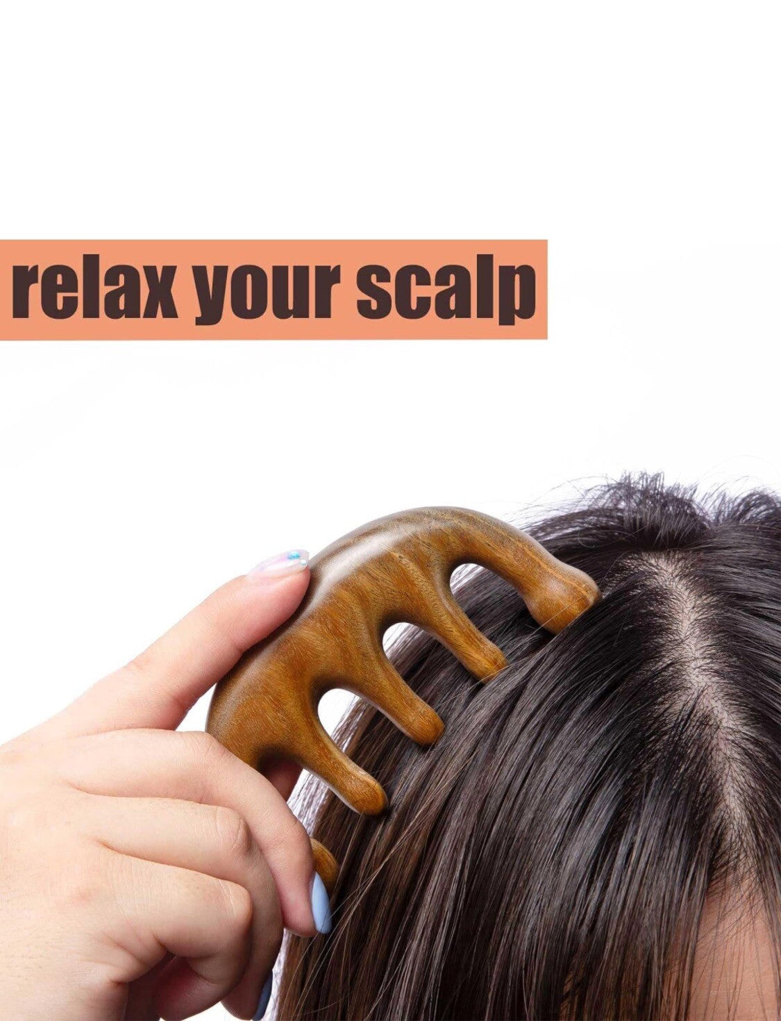 Sandalwood Scalp Massage Comb 2-Pack for Hair Growth & Relaxation