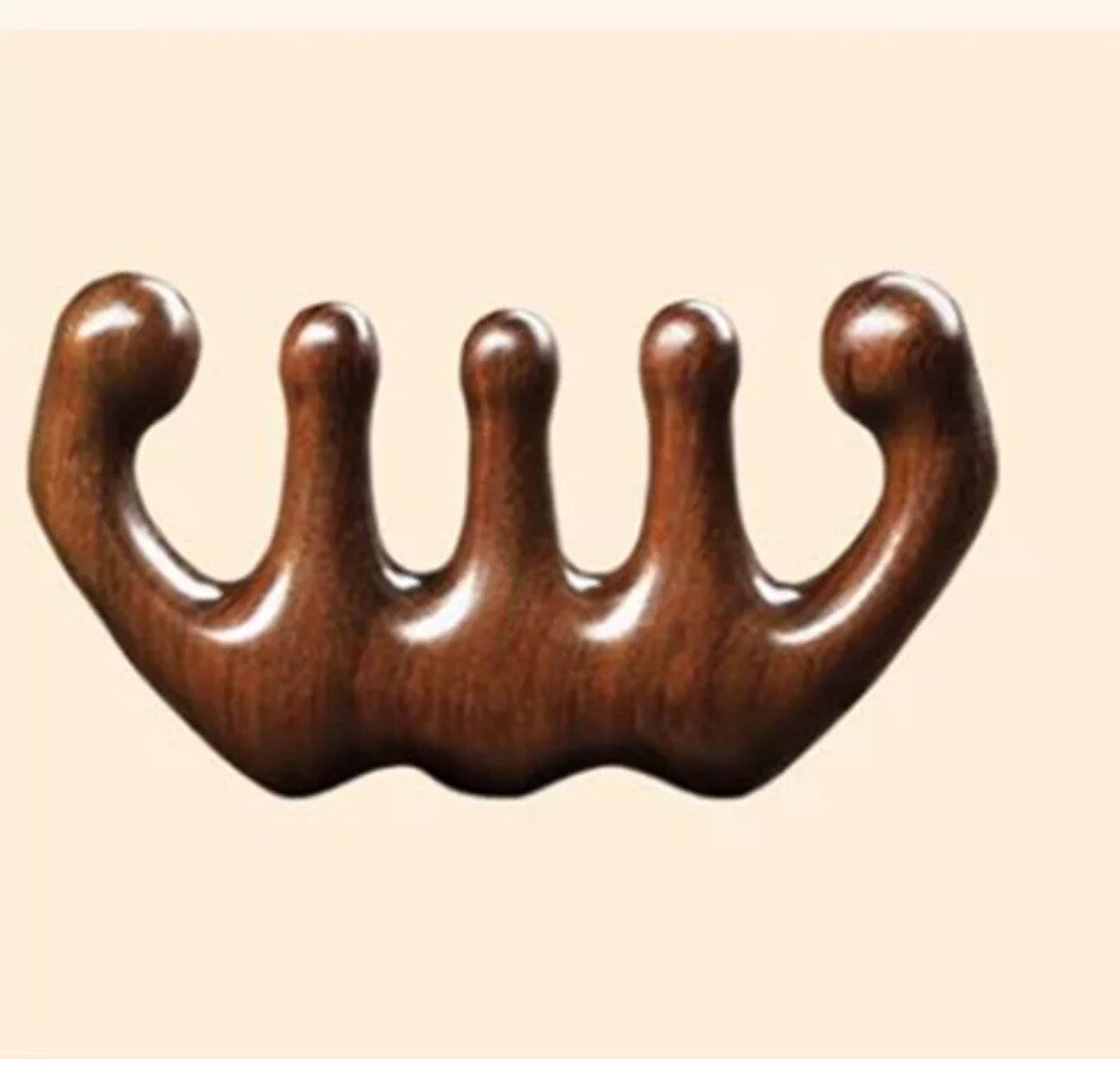 Sandalwood Scalp Massage Comb 2-Pack for Hair Growth & Relaxation