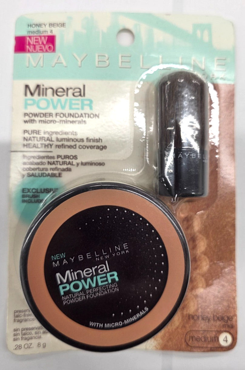 Maybelline Mineral Power Powder Foundation Honey Beige Medium 4 - Flawless Matte Finish