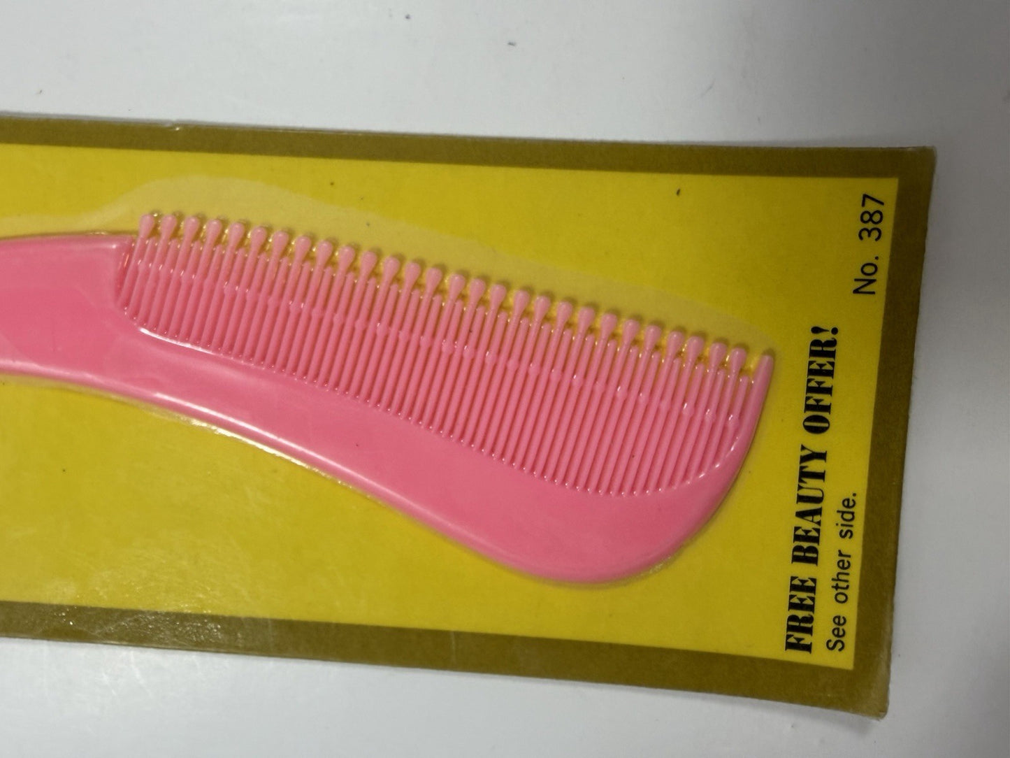 Vintage 1970s Tip Top Swirl Styler Pink Comb Unbreakable Hairbrush #387