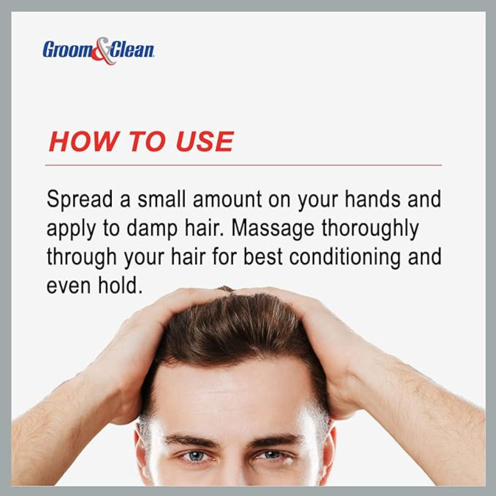 Groom & Clean Hair Styling Cream - Greaseless Medium Hold, 4.5 Oz (Pack of 2)
