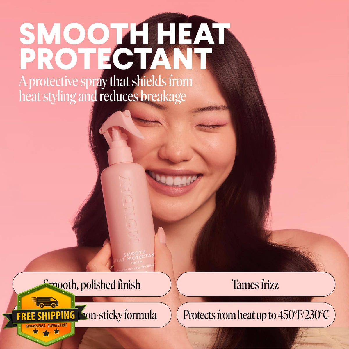Keratin Heat Protectant Spray 6oz - Pack of 2