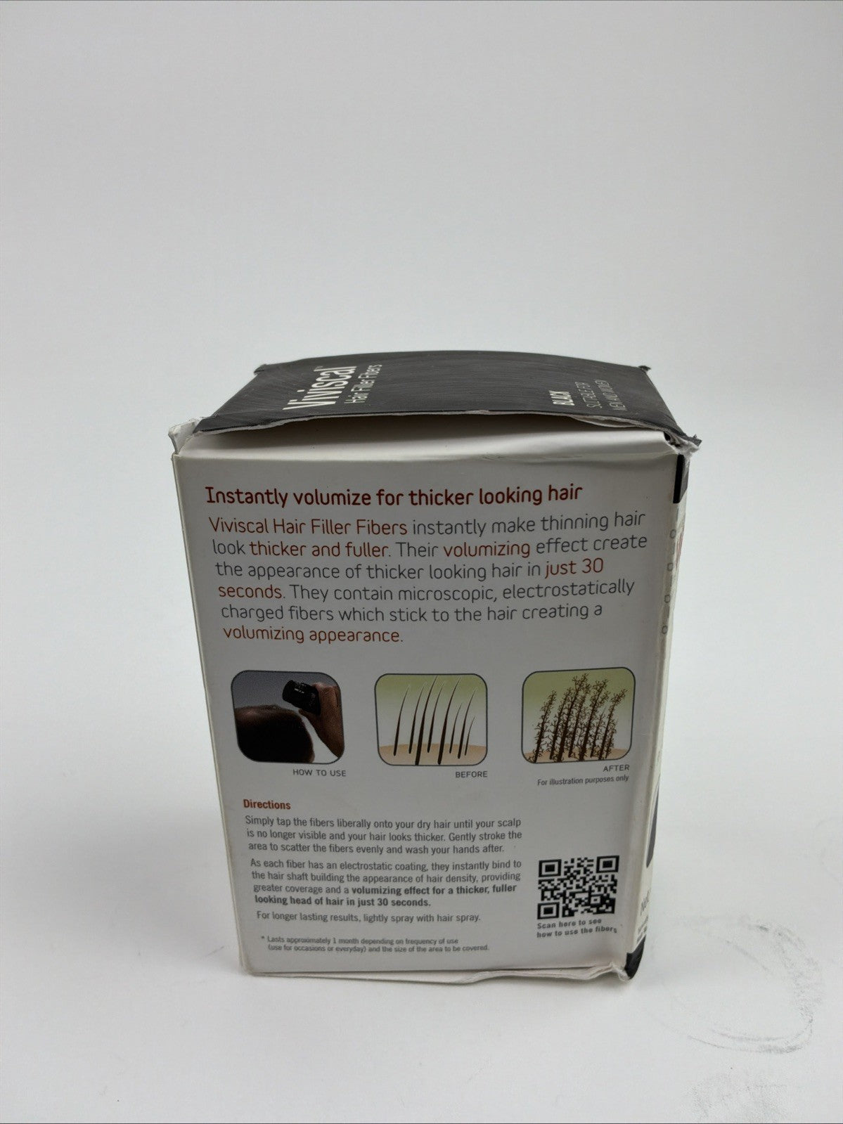 Viviscal Hair Filler Fibers Black for Men & Women 0.53oz Scuffed Box