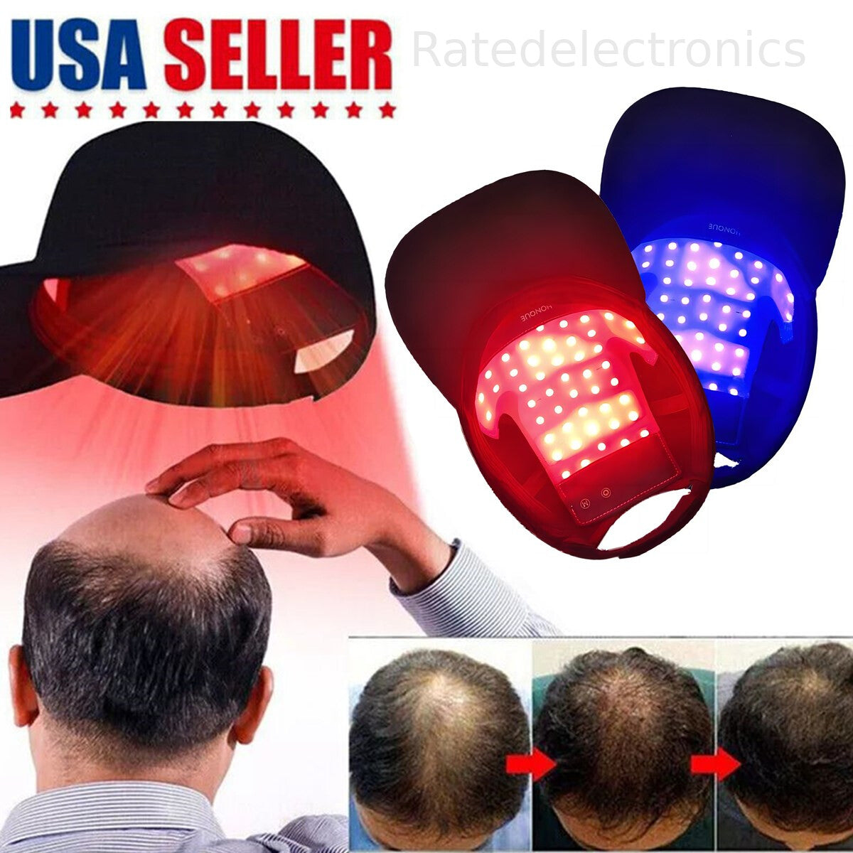 650nm Red LED Light Therapy Hat for Hair Growth