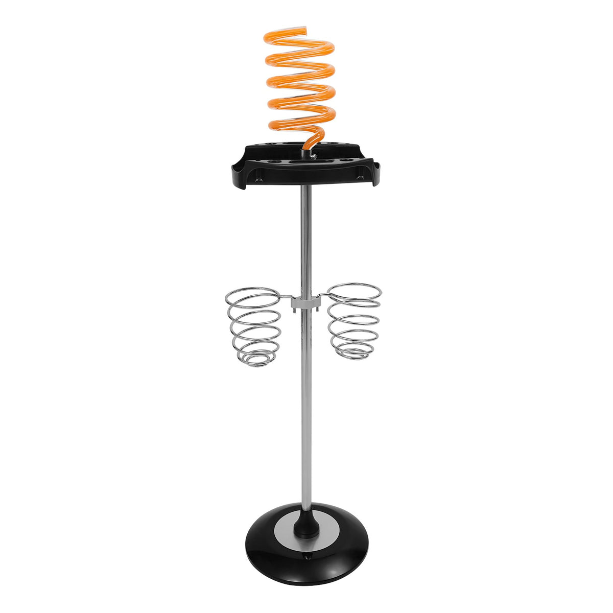 Hair Dryer Stand with Tray and Spiral Holder - Salon Styling Organizer