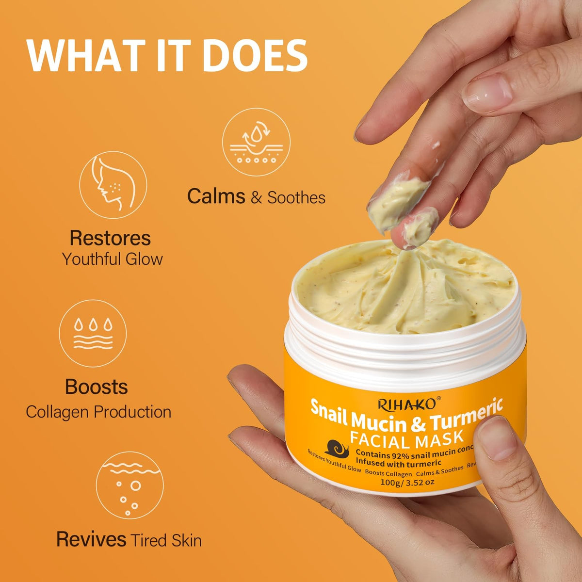 Snail Mucin Turmeric Anti-Aging Face Mask