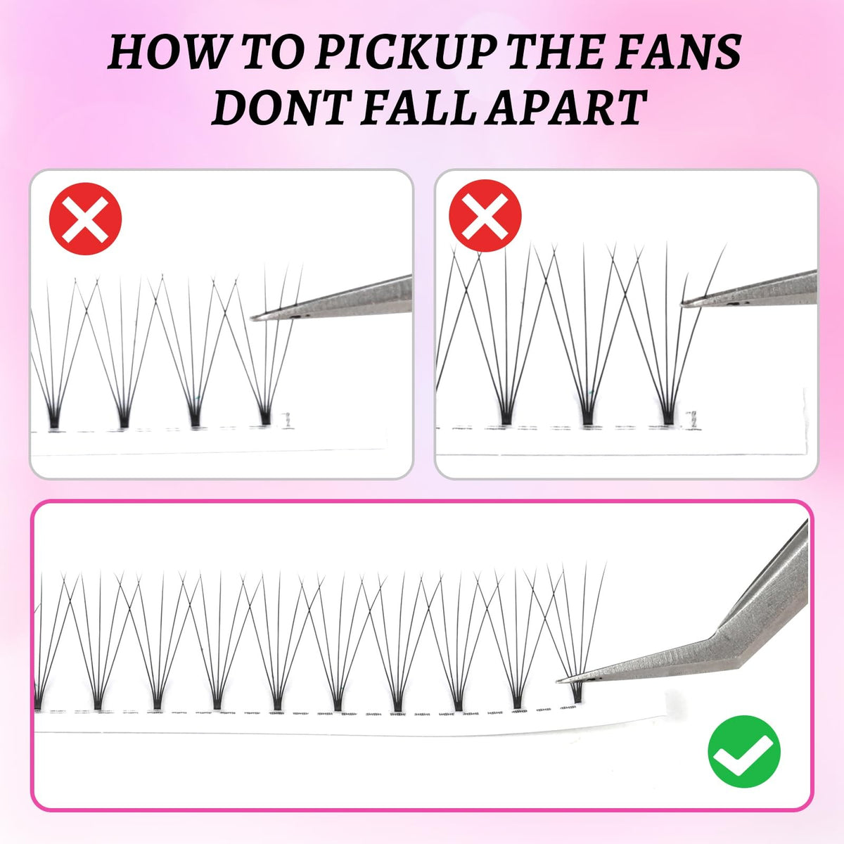 Premade 5D Eyelash Fans Extension - Hand-Made Mink Look, 10mm, Pack of 1