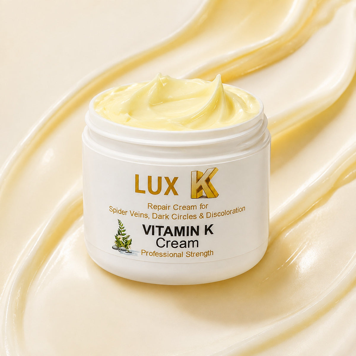 Vitamin K Cream for Spider Veins Bruises & Dark Circles - Natural Skin Care