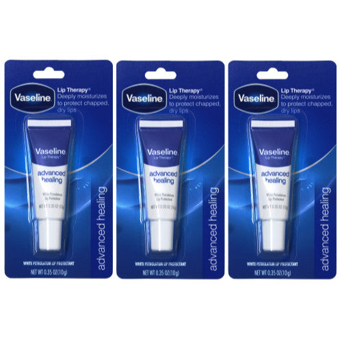 Vaseline Lip Therapy Advanced Formula Lip Balm Set - 3 Pack, 0.35 oz Each