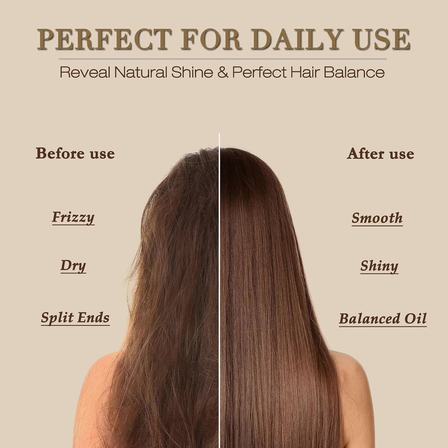 Boar Bristle Hair Brush Set for Fine & Straight Hair - Gentle Scalp Care