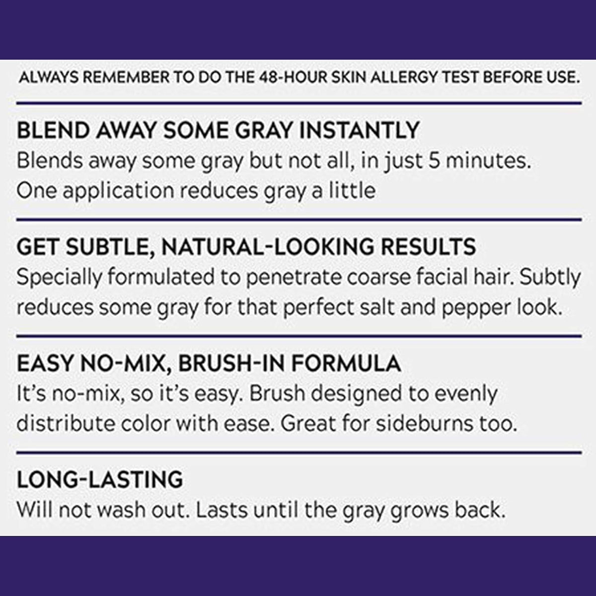 Beard Dye for Gray Hair - 5 Min Dark Brown-Black